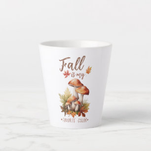 Caneca De Café Latte Queda É Minha Cor Favorita - Cogumelo