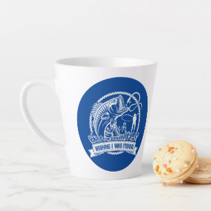 Caneca De Café Latte Queria Que Eu Estivesse Pescando