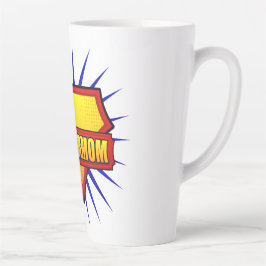 Caneca De Café Latte Quic Pop Art Super Mãe