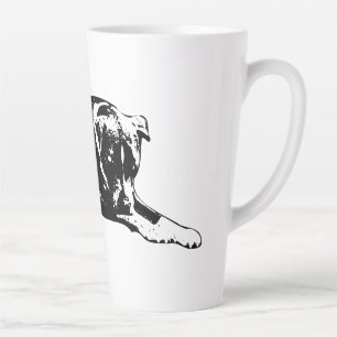 Caneca De Café Latte Quieto Cachorro de Vigia