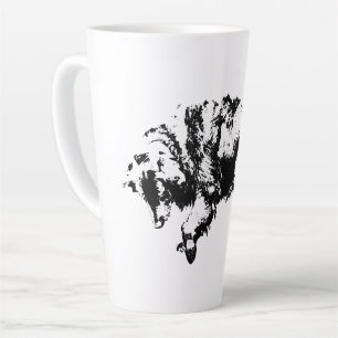 Caneca De Café Latte Quieto relógio à luz de outubro