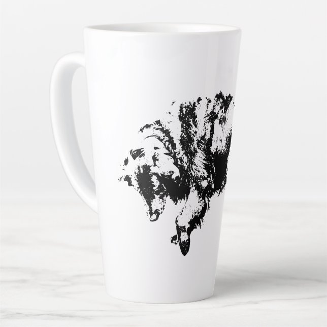 Caneca De Café Latte Quieto relógio à luz de outubro (Ângulo esquerdo)