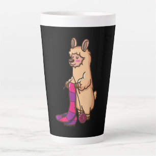 Caneca De Café Latte Quilting Llama Aluguer De Presentes De Aniversá