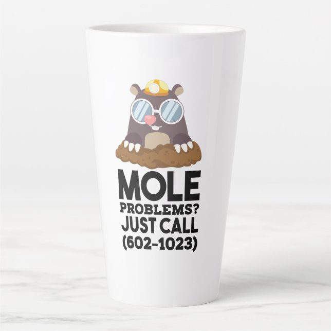 Caneca De Café Latte Química - Problemas de buracos (Frente)