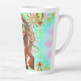 Caneca De Café Latte Quirky Hippie Chic Linda Latte Mug