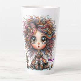 Caneca De Café Latte Quirky Steampunk Girl Inspire Latte Mug