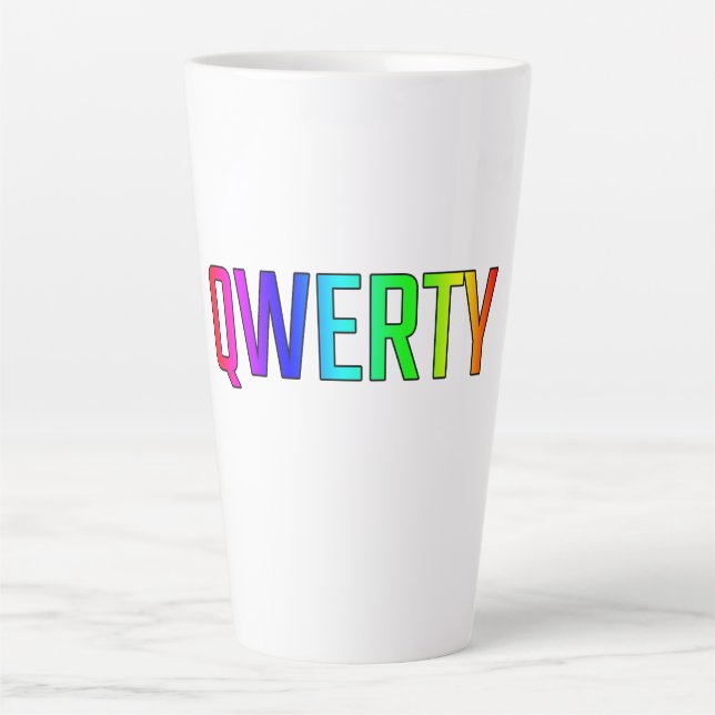 CANECA DE CAFÉ LATTE QWERTY (Frente)