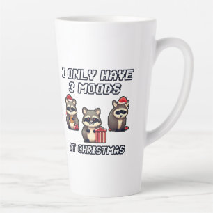 Caneca De Café Latte Raccoon, só tenho 3 humores no Natal