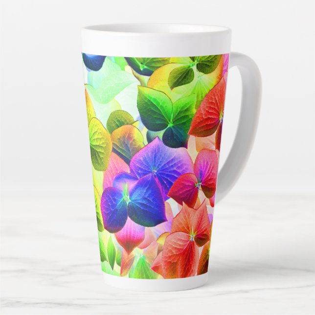 Caneca De Café Latte Rainbow Begonia #33 - Latte Mug (Ângulo direito)