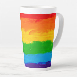 Caneca De Café Latte Rainbow Colore LGBT Pride Latte Mug - Lésbica Gay