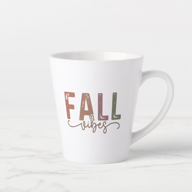Caneca De Café Latte Rainbow Fall Vibes (Direita)