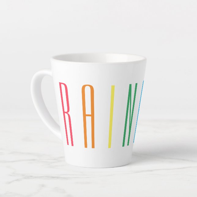 Caneca De Café Latte RAINBOW Latte Mug (Ângulo esquerdo)