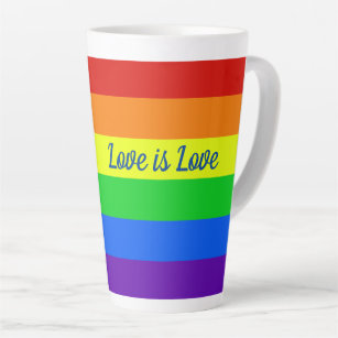 Caneca De Café Latte Rainbow Love é Love