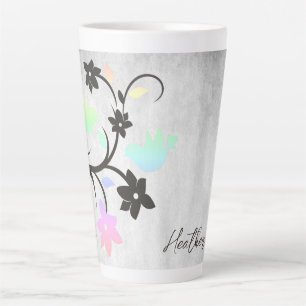 Caneca De Café Latte Rainbow Pastel Lovebird Personalizado Latão Mug