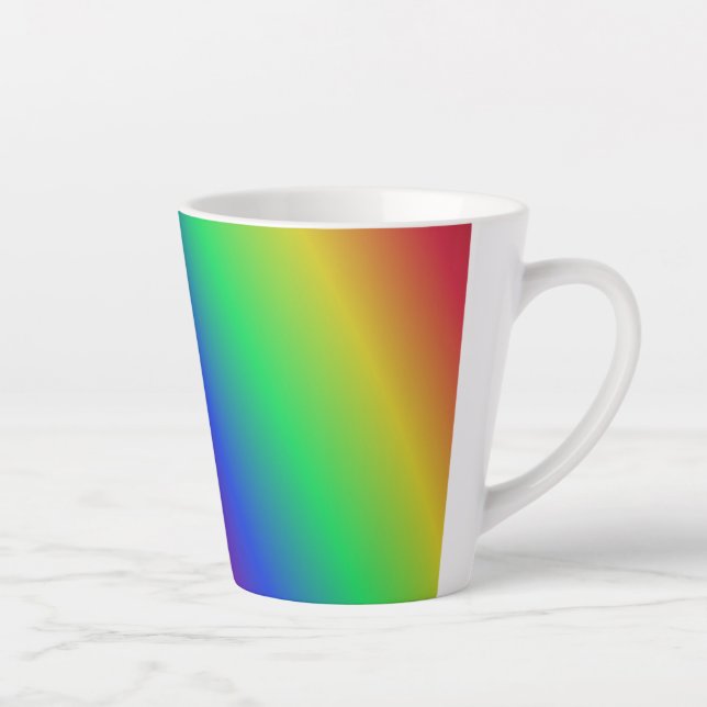Caneca De Café Latte Rainbow Pattern Latte Mug (Direita)