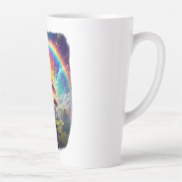 Caneca De Café Latte Rainbow Sky Mushroom Latte Mug