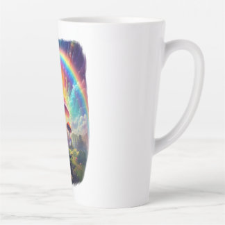 Caneca De Café Latte Rainbow Sky Mushroom Latte Mug