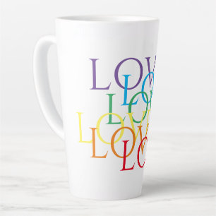 Caneca De Café Latte RAINBOX AMOR Lata Lata