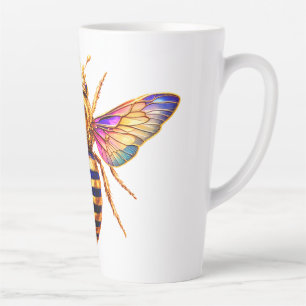 Caneca De Café Latte Rainha Abelha Com Coroa