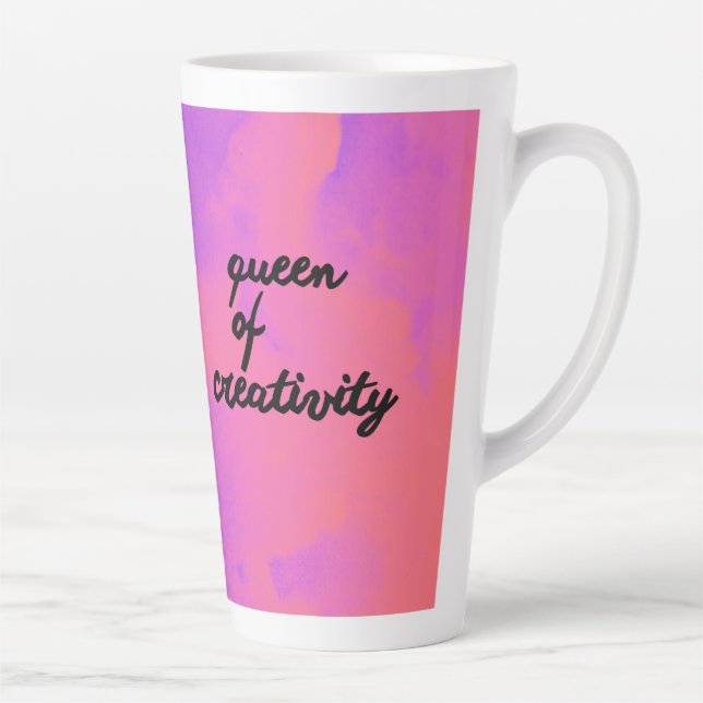Caneca De Café Latte Rainha da Criatividade (Direita)