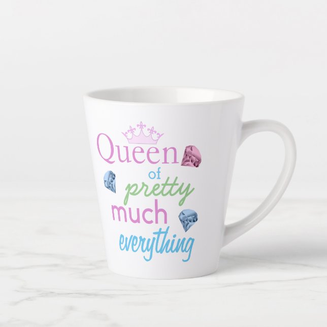 Caneca De Café Latte "Rainha de Muito Bonito" (Direita)