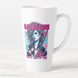 Caneca De Café Latte Rainha Elétrica - Nascida para seduzir o Palco