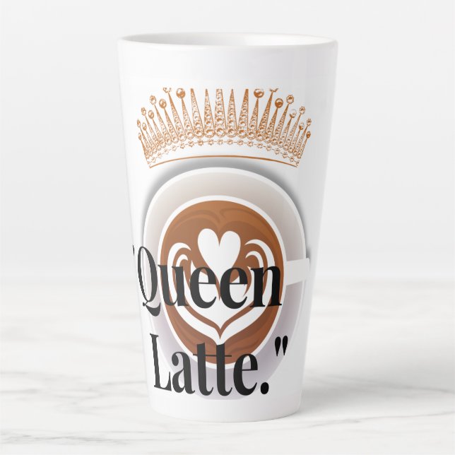 Caneca De Café Latte Rainha Latte Mug (Frente)