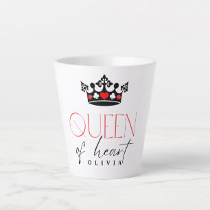 Caneca De Café Latte Rainha Personalizada Coroa