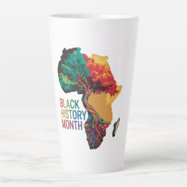 Caneca De Café Latte Raízes de Resiliência