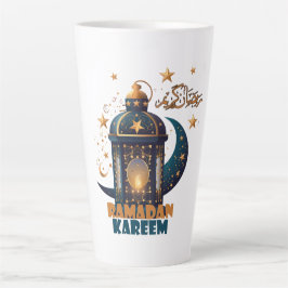 Caneca De Café Latte Ramadan Kareem Mubarak Lantern ramadan 2024