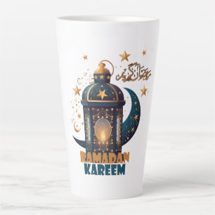 Caneca De Café Latte Ramadan Kareem Mubarak Lantern ramadan 2024