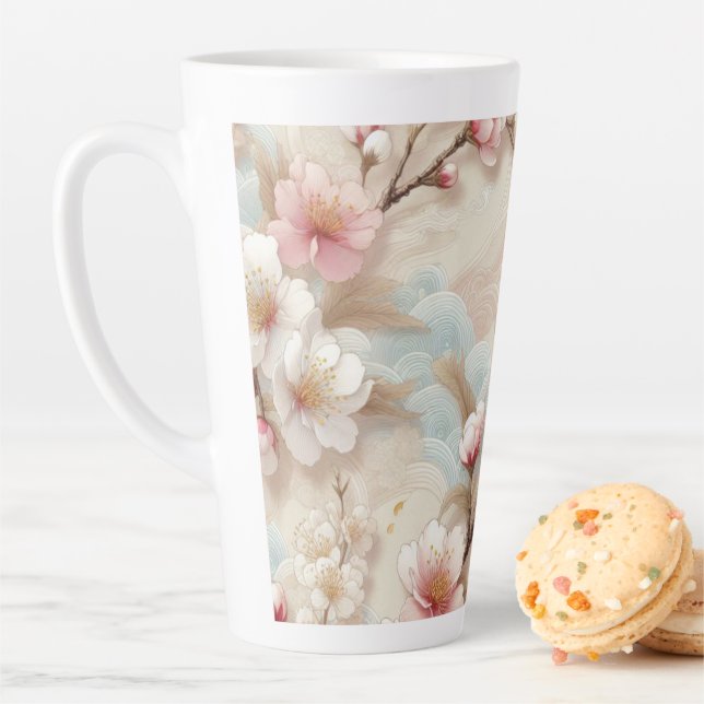 Caneca De Café Latte Ramificações do Flor da Maçã (In Situ)