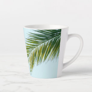 Caneca De Café Latte ramo de palmeira