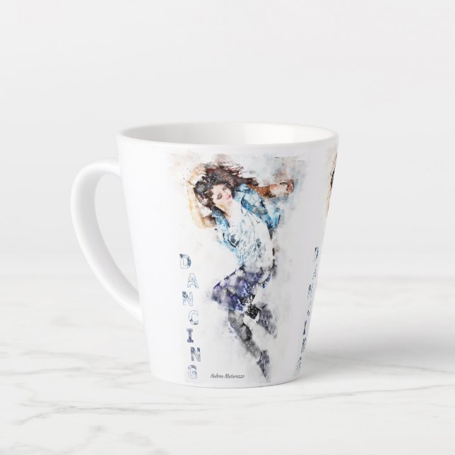 Caneca De Café Latte Rapariga 2 (Ângulo esquerdo)
