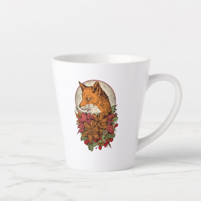 Caneca De Café Latte Raposa (Direita)