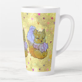Caneca De Café Latte Raposa chamada Dice