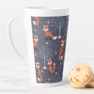 Caneca De Café Latte Raposa-de-inverno