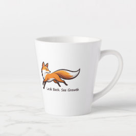 Caneca De Café Latte Raposa Elegante em Corrida "Olhe para Trás. Veja o
