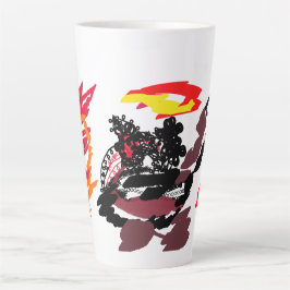 Caneca De Café Latte Raposa selvagem de outono