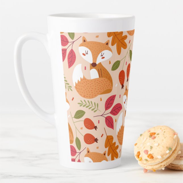 Caneca De Café Latte Raposas de Pessoas Modernas (In Situ)