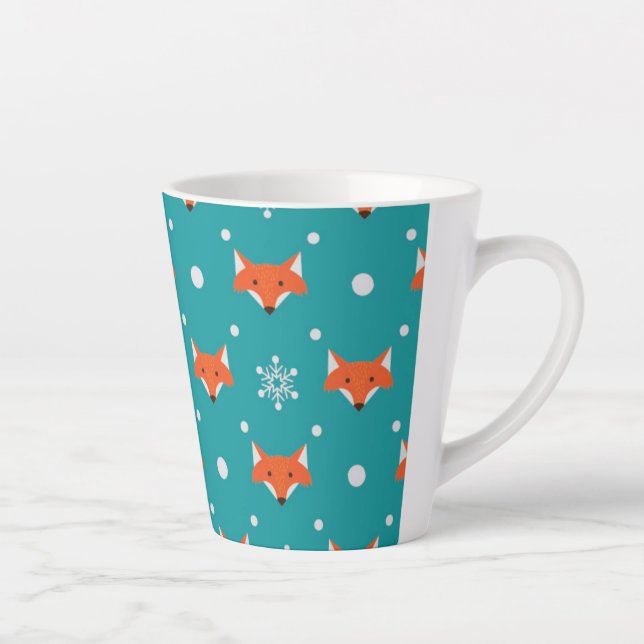 Caneca De Café Latte Raposas pequenas e baratas (Direita)