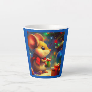Caneca De Café Latte Rato de Natal 2