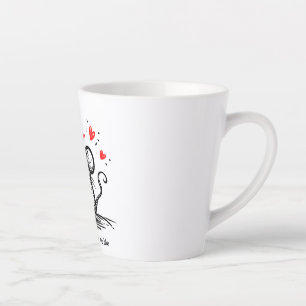 Caneca De Café Latte Rato do Amor Clichê
