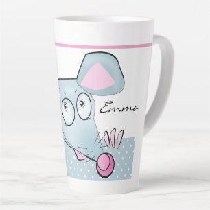 Caneca De Café Latte Rato engraçado, rato, Natal