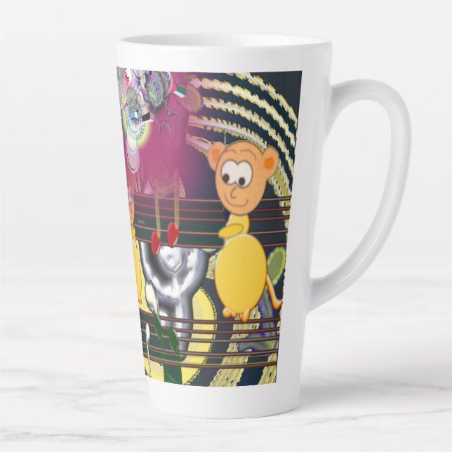 Caneca De Café Latte Ratos de música (Direita)