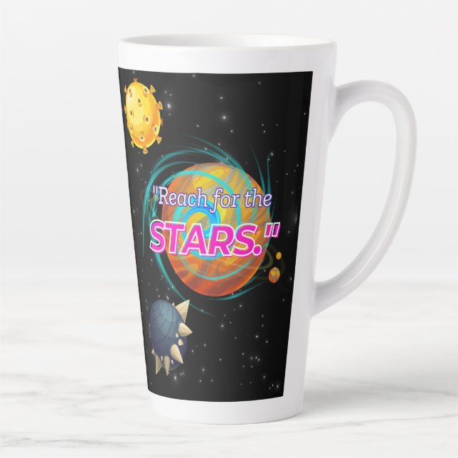 CANECA DE CAFÉ LATTE REACH PARA AS ESTRELAS (Direita)