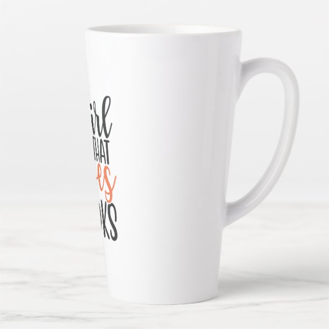 Caneca De Café Latte Reading Art Just A Girl That Loves Books (Direita)