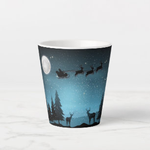 Caneca De Café Latte Rebelde Adorável À Noite