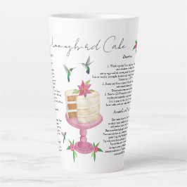 Caneca De Café Latte Receita de Bolo de Hummingbird