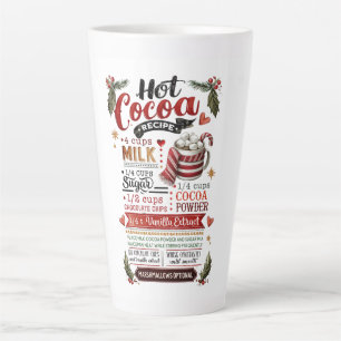 Caneca De Café Latte Receita de Cacau Quente Festivo – Charme Aconchega